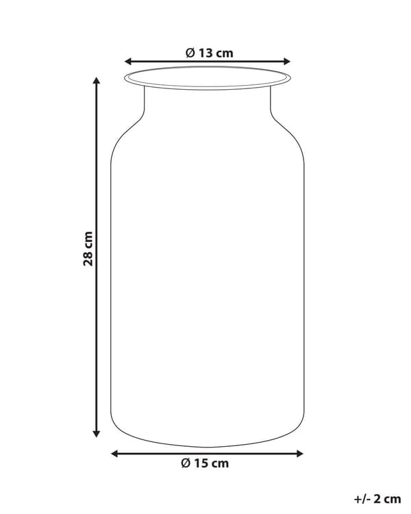 Blomstervase Gjennomsiktig Glass 27 cm Håndlaget Hjemmedekorasjon Moderne Design