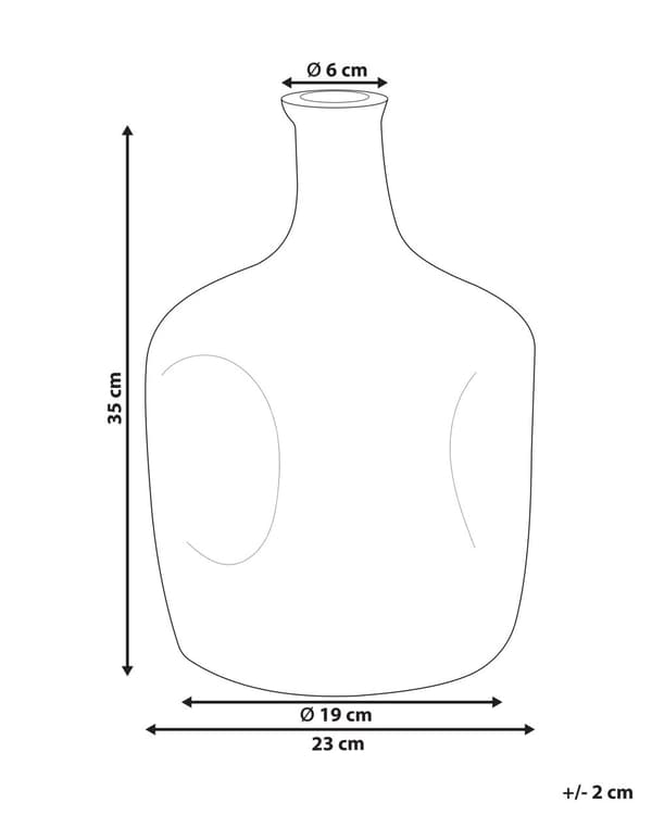 Blomstervase Olivengrønn Glass 35 cm Håndlaget Dekorativ Hjemmedekorasjon Moderne Design