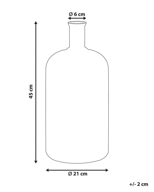 Blomstervase Grønn Glass 45 cm Håndlaget Dekorativ Flaskeform Hjemmedekorasjon Moderne Design