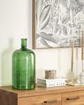 Miniatyrbilde 2 av 6: Blomstervase Grønn Glass 45 cm Håndlaget Dekorativ Flaskeform Hjemmedekorasjon Moderne Design