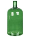Miniatyrbilde 1 av 6: Blomstervase Grønn Glass 45 cm Håndlaget Dekorativ Flaskeform Hjemmedekorasjon Moderne Design