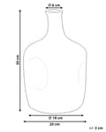 Miniatyrbilde 3 av 6: Blomstervase Olivengrønt Glass 30 cm Håndlaget Dekorativ Bordplate Hjemmedekorasjon Moderne Design