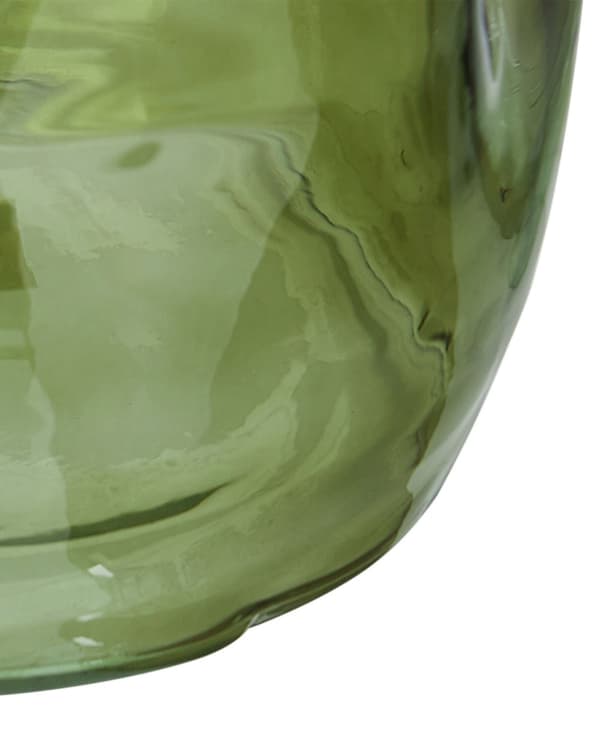 Blomstervase Olivengrønt Glass 30 cm Håndlaget Dekorativ Bordplate Hjemmedekorasjon Moderne Design