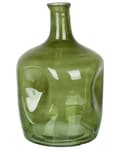 Miniatyrbilde 1 av 6: Blomstervase Olivengrønt Glass 30 cm Håndlaget Dekorativ Bordplate Hjemmedekorasjon Moderne Design