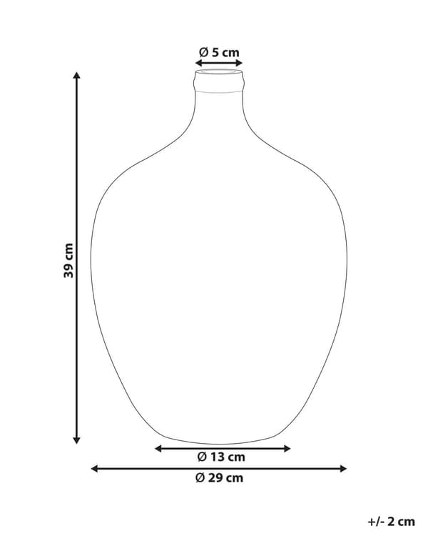 Dekorativ vase grønn glass 24 cm håndlaget rund dekorativ hjem moderne design
