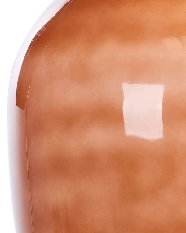 Dekorativ vase brun glass 51 cm håndlaget dekorativ rund hjemmedekorasjon moderne design