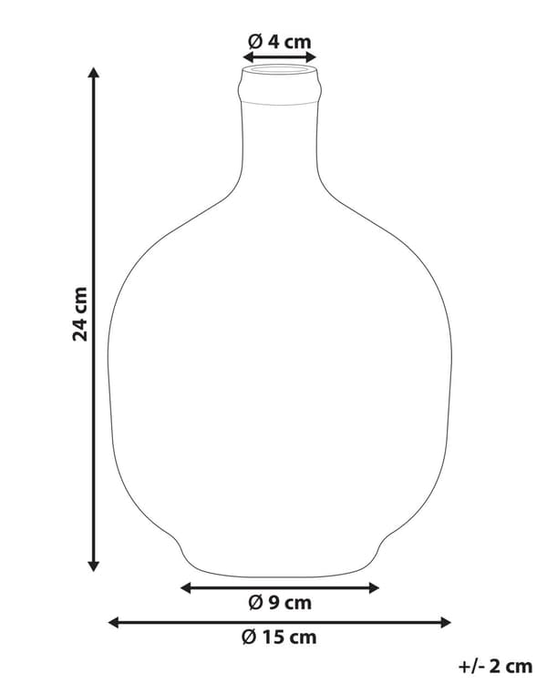 Dekorativ vase grønn glass 24 cm håndlaget rund dekorativ hjem moderne design