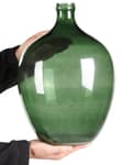 Miniatyrbilde 5 av 7: Dekorativ vase grønn glass 39 cm håndlaget dekorativ rund dekorativ hjem moderne design