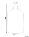 Miniatyrbilde 3 av 7: Dekorativ vase glass grønn 31 cm håndlaget rund form dekorativ hjem moderne design