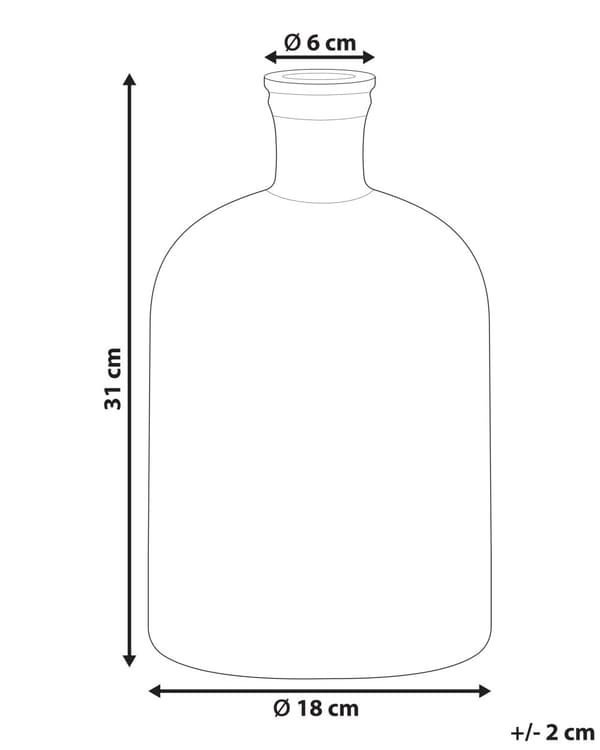 Dekorativ vase glass grønn 31 cm håndlaget rund form dekorativ hjem moderne design