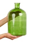 Miniatyrbilde 5 av 7: Dekorativ vase glass grønn 31 cm håndlaget rund form dekorativ hjem moderne design