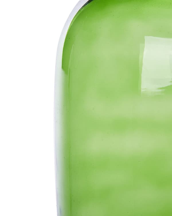 Dekorativ vase glass grønn 31 cm håndlaget rund form dekorativ hjem moderne design