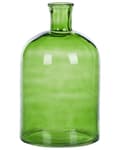 Miniatyrbilde 1 av 7: Dekorativ vase glass grønn 31 cm håndlaget rund form dekorativ hjem moderne design