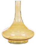 Miniatyrbilde 1 av 6: Dekorativ vase glass gul 30 cm håndlaget gjennomsiktig dekorativ flaske hjemtilbehør