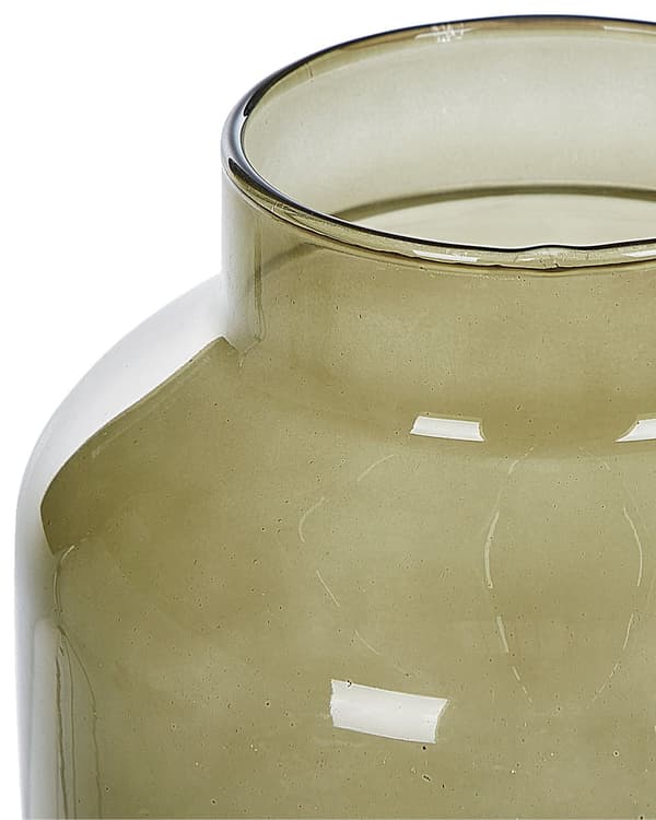 Dekorativ vase Grønt Glass Farget Transparent Dekorativt Glass Hjemmetilbehør Glassvase