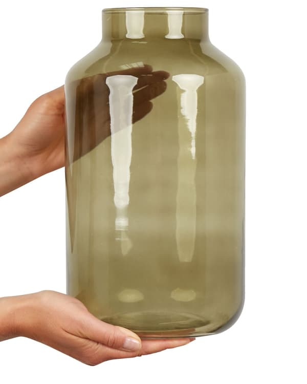 Dekorativ vase Grønt Glass Farget Transparent Dekorativt Glass Hjemmetilbehør Glassvase