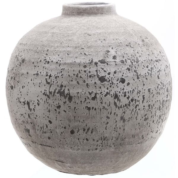 Hill Interiors Tiber Stone keramisk vas Grey 28cm x 28cm x 28cm