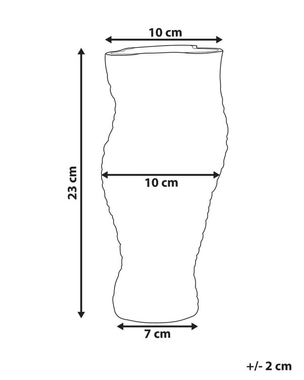 Blomstervase Gennemsigtigt glas 23 cm Dekorativ Bordplade Boligindretning Moderne Design