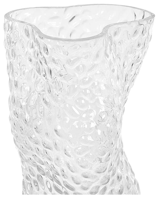 Blomstervase Gennemsigtigt glas 23 cm Dekorativ Bordplade Boligindretning Moderne Design