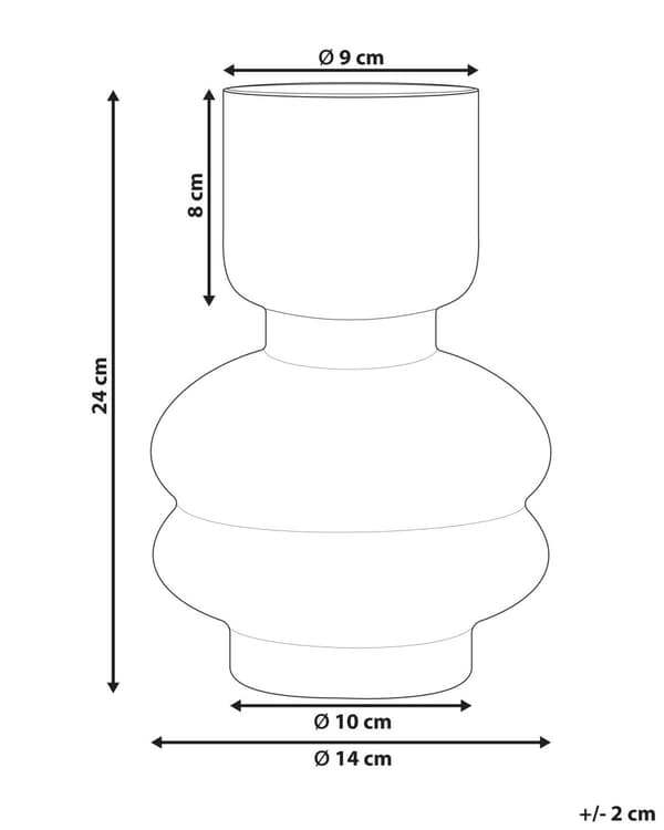 Vase Transparent Glas 24 cm Moderne Rund Lille Glasvase til Stuen Bordpynt til Soveværelse Pynteting til Vindueskarm Tilbehør Blomstervase