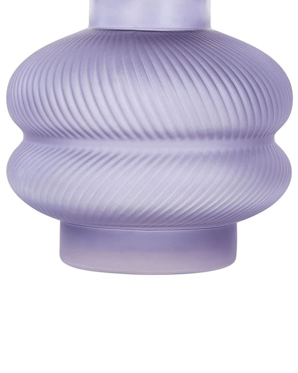 Kukkamaljakko violetti 14 x 24 x 14 cm lasi koristeellinen pyöreä moderni perinteinen