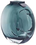 Miniatyrbild 5 av 7: Blomvas Turkos Glas 15 cm Dekorativ Rund form Bordsskiva Hem Dekoration Modern Design
