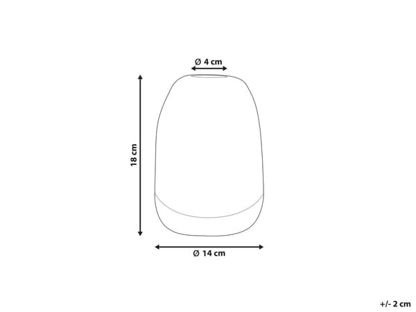 Vase Grå Transparent Glas 18 cm Moderne Oval Glasvase til Stuen Bordpynt til Soveværelse Pynteting til Vindueskarm Tilbehør Blomstervase