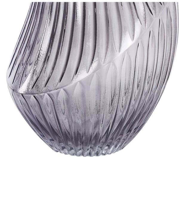 Vase Grå Glas 36 cm Moderne Glasvase til Stuen Bordpynt til Soveværelse Pynteting til Vindueskarm Tilbehør Blomstervase