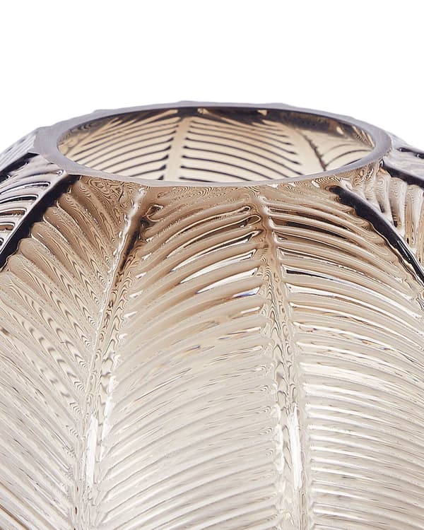 Vase Brun Guld Glas 24 cm Moderne Rund Glasvase til Stuen Bordpynt til Soveværelse Pynteting til Vindueskarm Tilbehør Blomstervase Retro