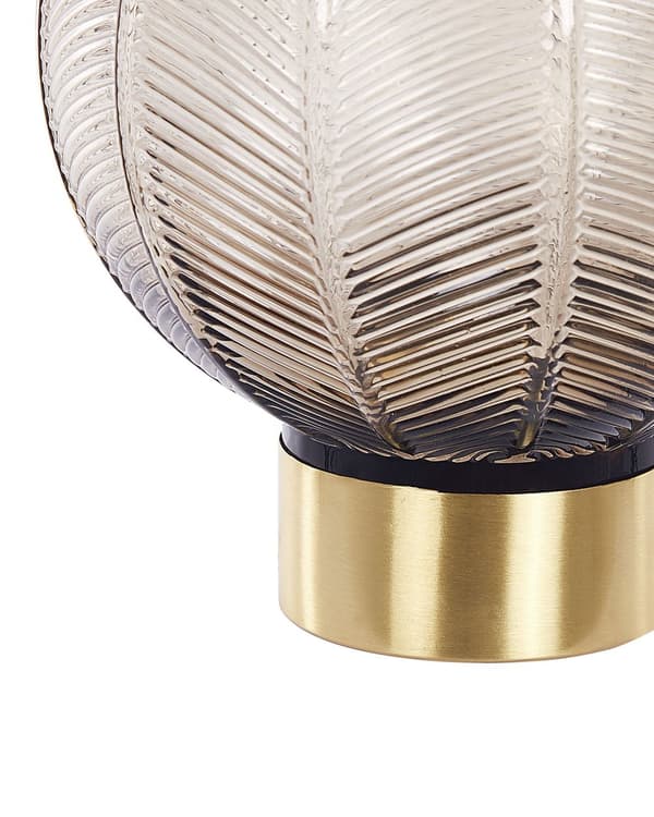 Vase Brun Guld Glas 24 cm Moderne Rund Glasvase til Stuen Bordpynt til Soveværelse Pynteting til Vindueskarm Tilbehør Blomstervase Retro