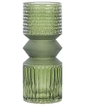Miniatyrbillede 1 af 5: Vase Grøn Glas 26 cm Moderne Glasvase til Stuen Bordpynt til Soveværelse Pynteting til Vindueskarm Tilbehør Blomstervase Abstrakt