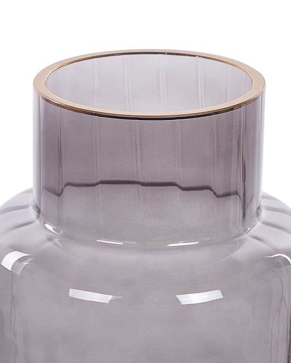 Vase Grå Glas 26 cm Moderne Glasvase til Stuen Bordpynt til Soveværelse Pynteting til Vindueskarm Tilbehør Blomstervase
