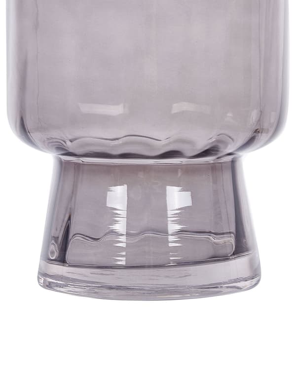 Vase Grå Glas 26 cm Moderne Glasvase til Stuen Bordpynt til Soveværelse Pynteting til Vindueskarm Tilbehør Blomstervase