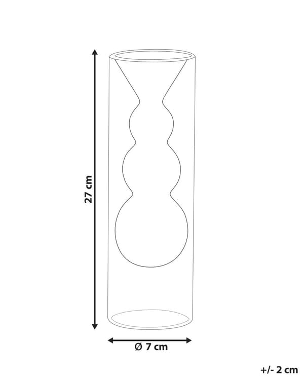 Vase Turkis Transparent Glas 26 cm Moderne Glasvase til Stuen Bordpynt til Soveværelse Pynteting til Vindueskarm Tilbehør Blomstervase