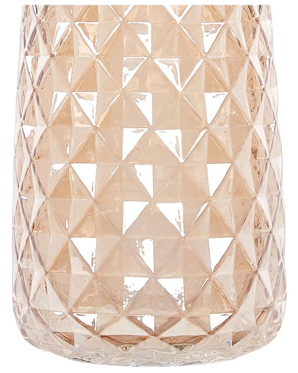 Blomvas Orange Glas 23 cm Dekorativ Bordsskiva Heminredning Modern Design