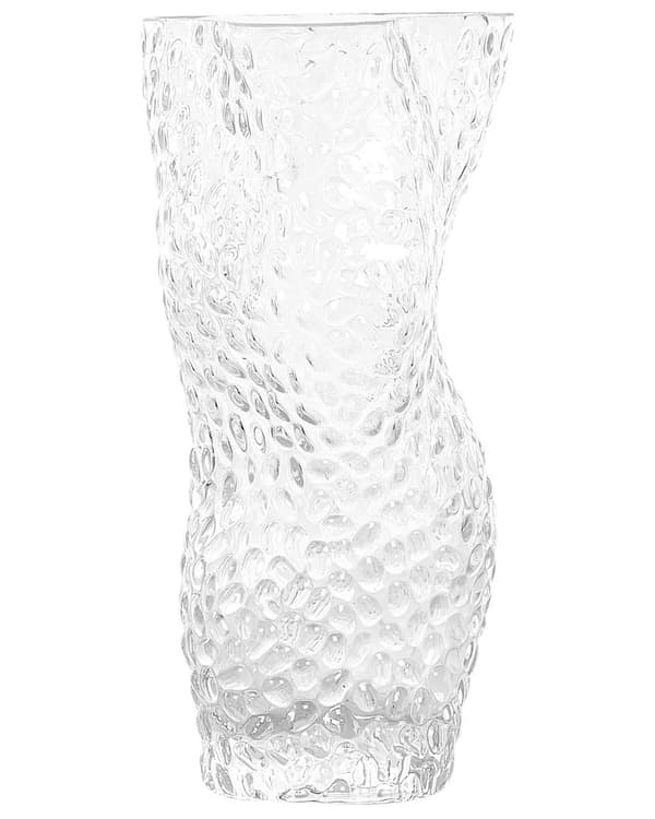 Blomvas Transparent Glas 23 cm Dekorativ Bordsskiva Heminredning Modern Design