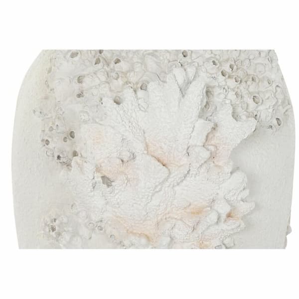 Vase DKD Home Decor Hvid Harpiks Koral Middelhavet 37,5 x 31,7 x 81 cm