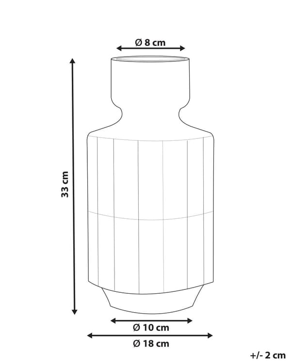 Blomvas Grått Glas 33 cm Dekorativ Bordsvas Heminredning Modern Design