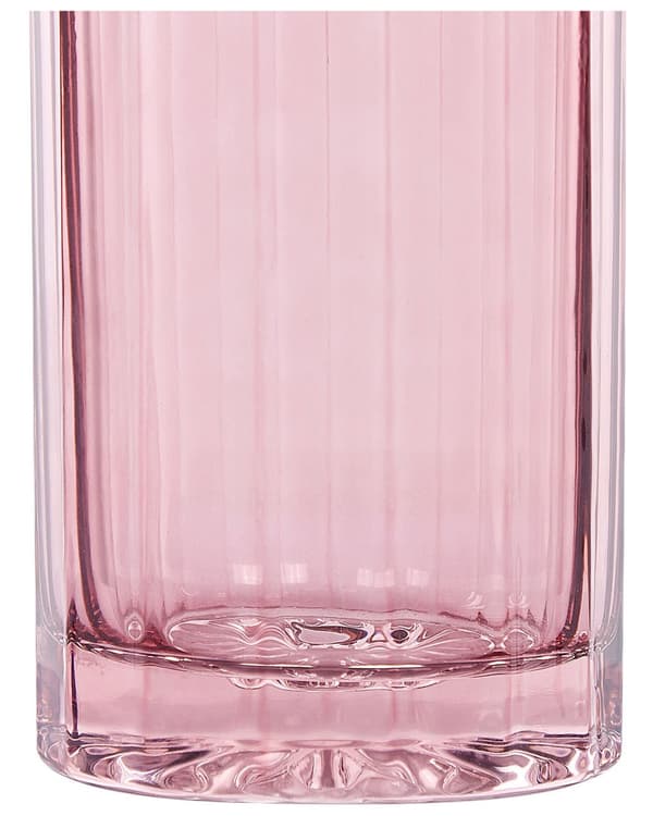 Blomvas Rosa Glas 30 cm Dekorativ Bordsvas Accentpjäs Heminredning Modern Design