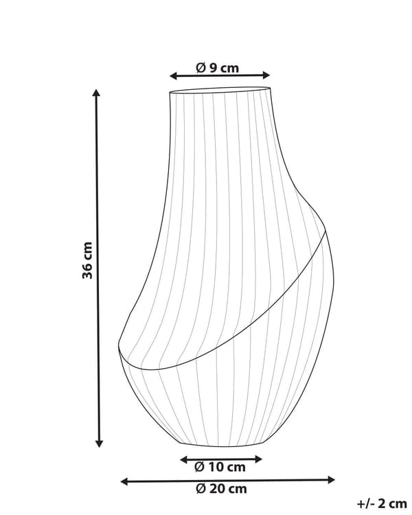 Blomvas Grå Glas 36 cm Abstrakt Form Modern Design Vardagsrum Sovrum