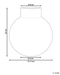 Miniatyrbilde 3 av 5: Vase Grå Glass 22 cm Rund form Blomstervase Moderne design Tilbehør Dekorasjon Stue Spisestue