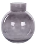Miniatyrbilde 1 av 5: Vase Grå Glass 22 cm Rund form Blomstervase Moderne design Tilbehør Dekorasjon Stue Spisestue