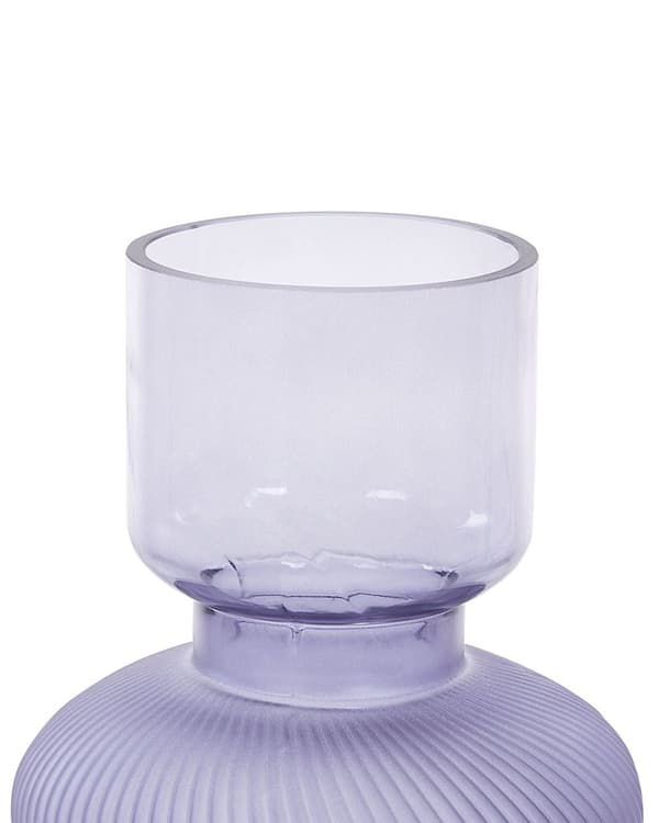 Vase Lilla Glass 24 cm Rund form Moderne design Blomstervase Dekorasjon Tilbehør