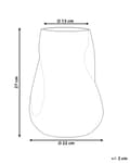 Miniatyrbilde 3 av 7: Vase Brun Glass 27 cm Halvgjennomsiktig Ujevn form Moderne design Dekorasjon Tilbehør Blomstervase