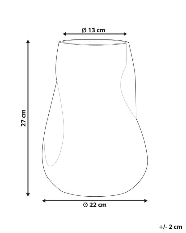 Vase Brun Glass 27 cm Halvgjennomsiktig Ujevn form Moderne design Dekorasjon Tilbehør Blomstervase