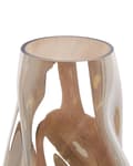 Miniatyrbilde 6 av 7: Vase Brun Glass 27 cm Halvgjennomsiktig Ujevn form Moderne design Dekorasjon Tilbehør Blomstervase