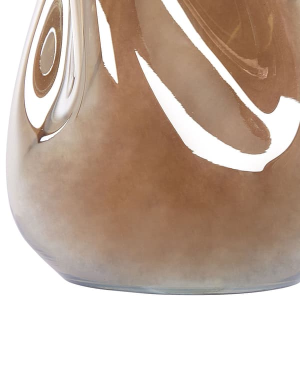 Vase Brun Glass 27 cm Halvgjennomsiktig Ujevn form Moderne design Dekorasjon Tilbehør Blomstervase