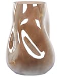 Miniatyrbilde 1 av 7: Vase Brun Glass 27 cm Halvgjennomsiktig Ujevn form Moderne design Dekorasjon Tilbehør Blomstervase