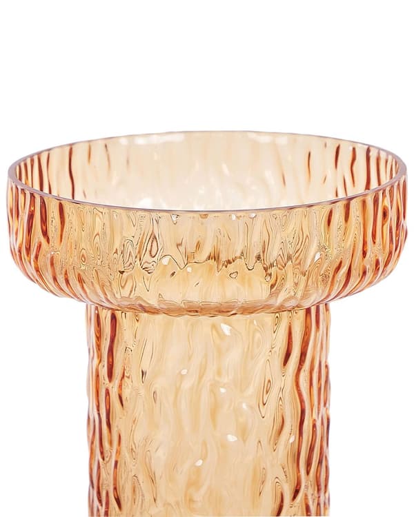 Vase Oransje Glass 20 cm Retro design Blomstervase Dekorasjon Tilbehør Innredning