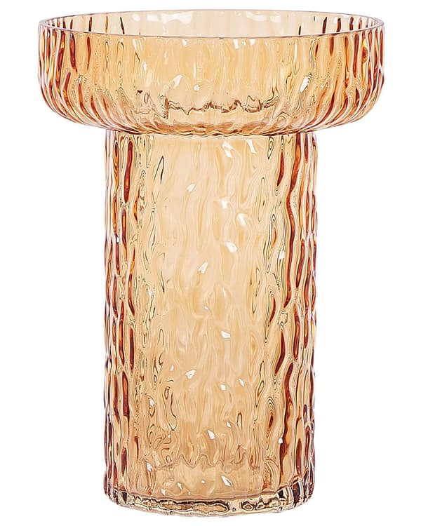 Vase Oransje Glass 20 cm Retro design Blomstervase Dekorasjon Tilbehør Innredning